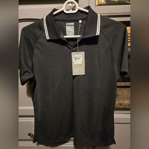 Black Womens Medium Golf- Tennis Polo Shirt